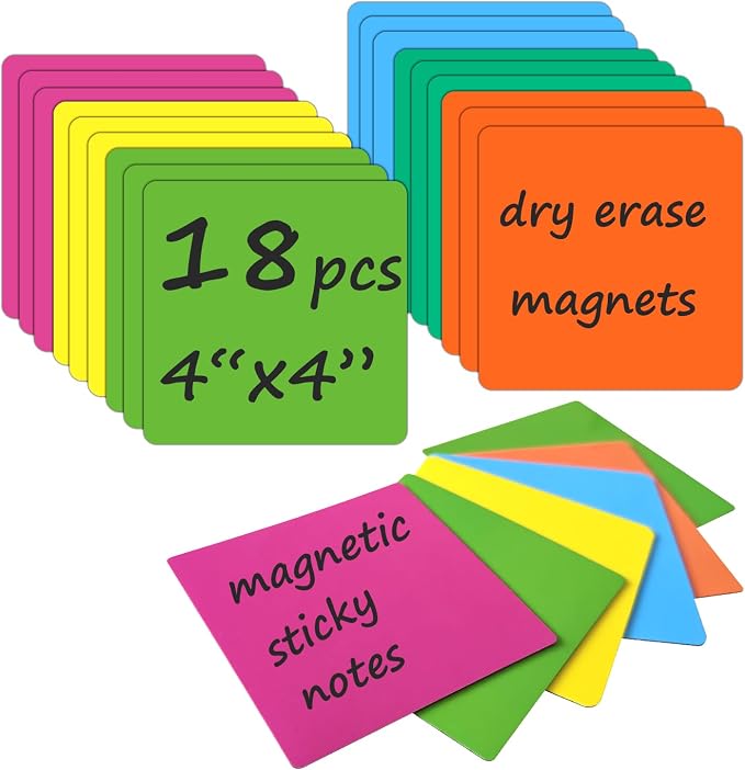 18 Packs, Magnets Labels, Widely Use to Post Notes by Unknown
