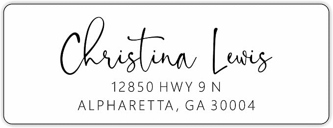 Return Address Labels, Custom Printed Name and Home Address, Wedding Personal by PrettySweetParty