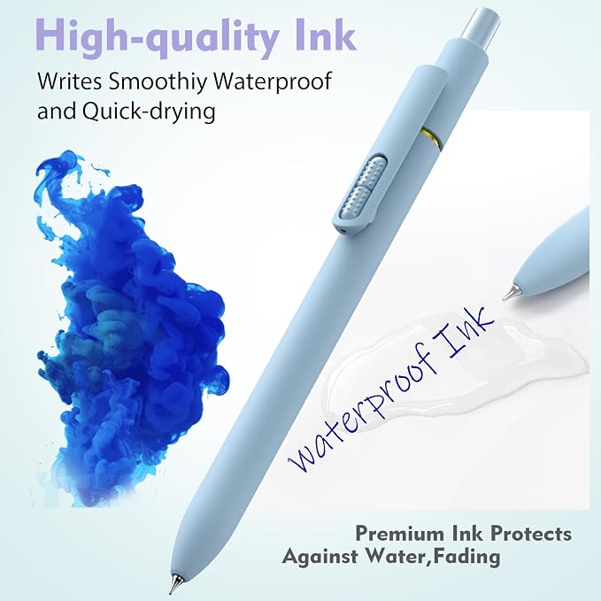Hiacry 8 Pcs Gel Pens, 0.7mm Fine Point Blue Ink Pen | Smooth Writing-Quick - Image 5