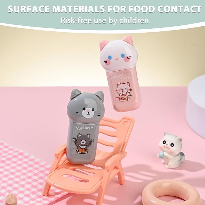 white Corrcetion Tape, with Easy to Use Kawaii Cat Applicator, Cute Stationery - Image 3