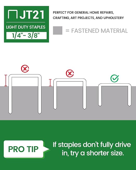 meite JT21 Staples, 5/16 Inch Galvanized Fine Wire Staples - Image 4