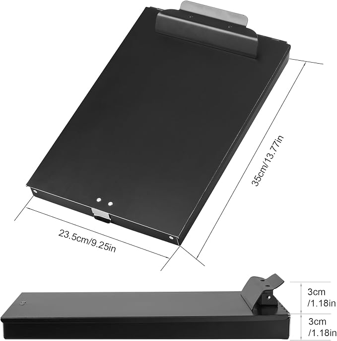 ZCZN Aluminum Clipboard with Storage, 6 Pack Recycled Metal Clipboard Box - Image 2