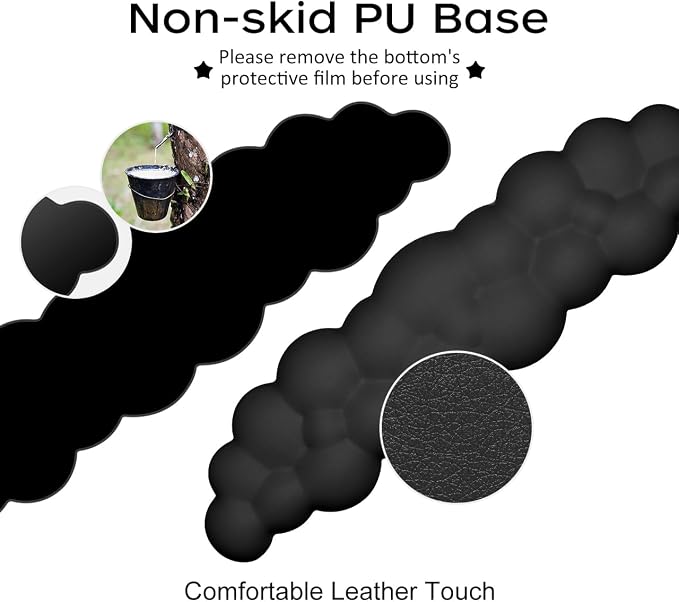 JIKIOU Upgrade Leather Cloud Keyboard Wrist Rest, Cloud Wrist Rest - Image 5