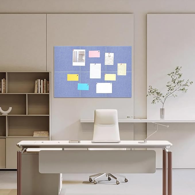 Large Cork Board 36" x 24", 6 Pack Felt Wall Tiles - Image 6