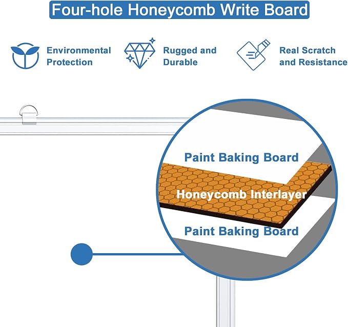 Magnetic Whiteboard Dry Erase, 48 x 36 inch Large White Board - Image 8