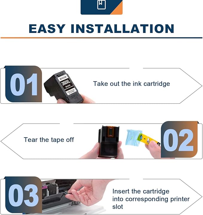 Ankink Compatible Ink Cartridge Replacement for Canon 260 260XL PG260 XL PG 260 Black Cartridges for Cannon TR7020a TR7022 TS6400 TS6420 TS6420a TS5300 TS5320 All in One Printer (2 Black)-DeskLoop Office