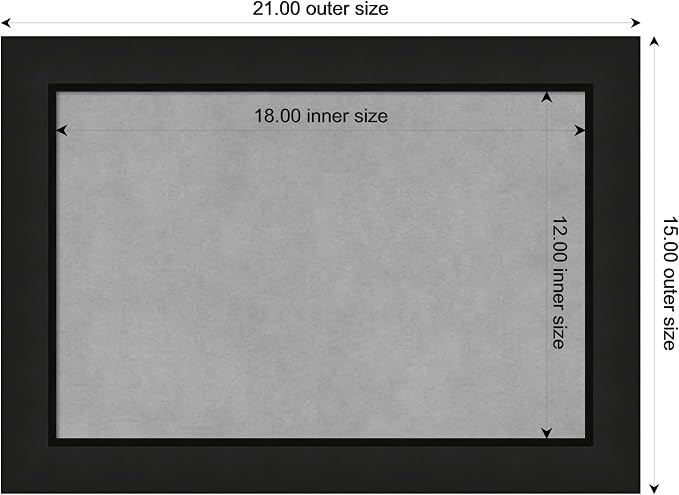 Amanti Art Black Framed Magnetic Board 15x21 Small Vision Board - Image 3