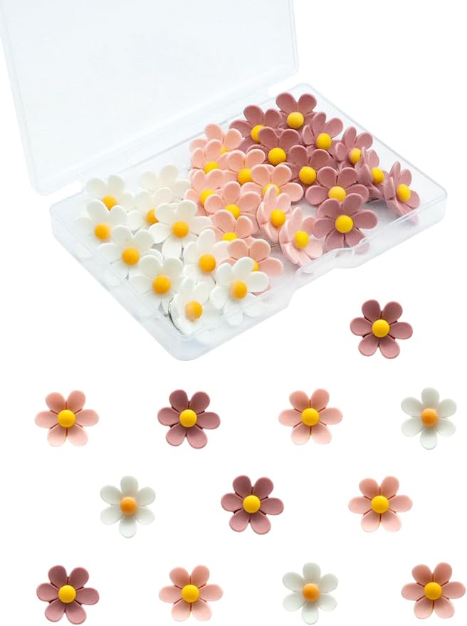 Cute Flower Push Pins, Map Pins Offices Schools Supplies by Keepsweat