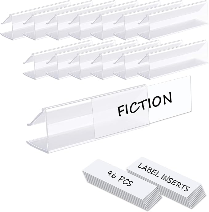 Shelf Label Holder, ChanQnTon 96PCS 3X7/8'' Shelf Labels, Tag Ticket Sign Label by ChanQnTon