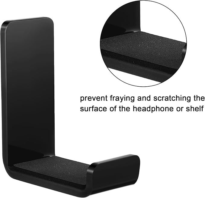 Weewooday 16 Pcs Headphone Hanger Headphone Holder Wall Hook School Classroom - Image 4