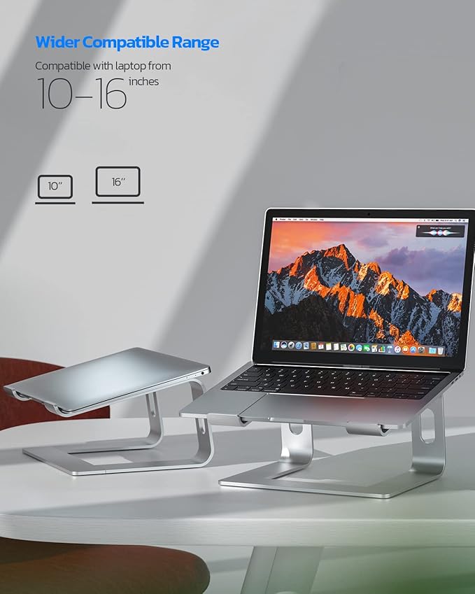 Nulaxy Laptop Stand, Ergonomic Aluminum Laptop Computer Stand, Detachable - Image 4