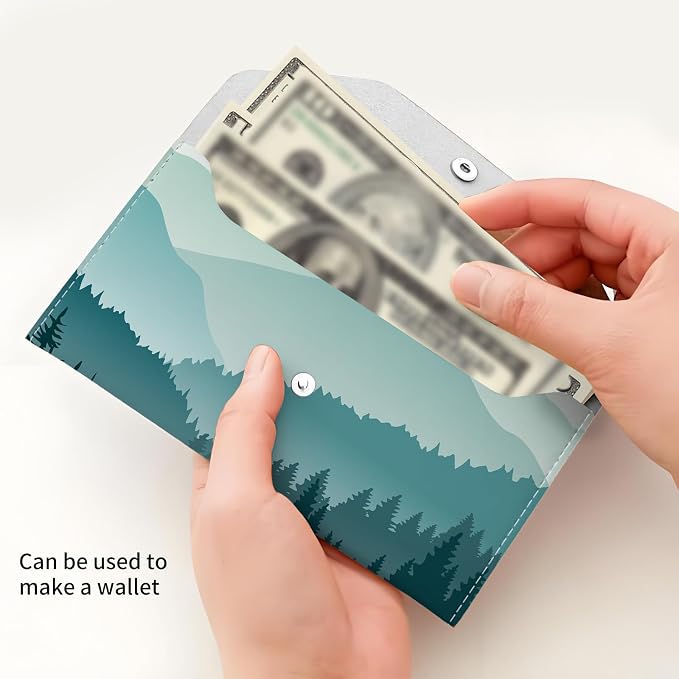 Cash Envelope Wallet Cute PU Leather Envelopes Bag - Image 4