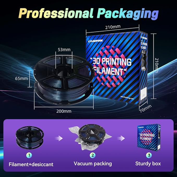 FLASHFORGE Chameleon Rapid PLA Filament 1.75mm Burnt Titanium, PLA Color Shift High Flow Speedy 3D Printer Filament, Max 500mm/s Fast Printing, Display Shimmering Effects from Various Angles and Light-DeskLoop Office