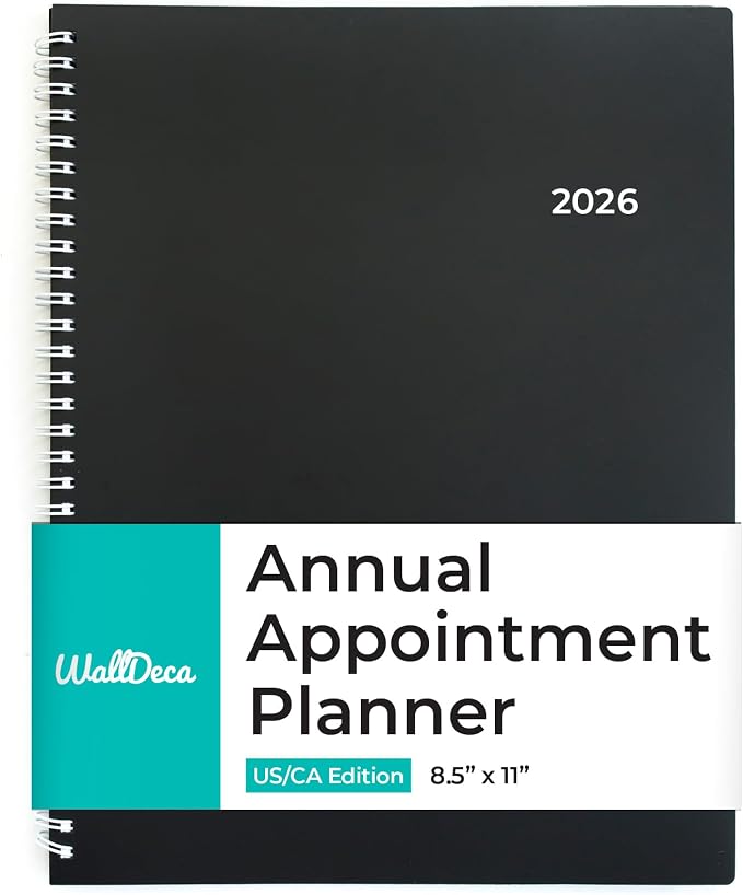 WallDeca Appointment Planner 2026, Agenda Planner by WallDeca