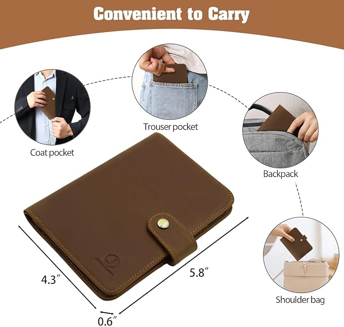 Jack&Chris Genuine Leather Handmade Passport Holder - Image 6