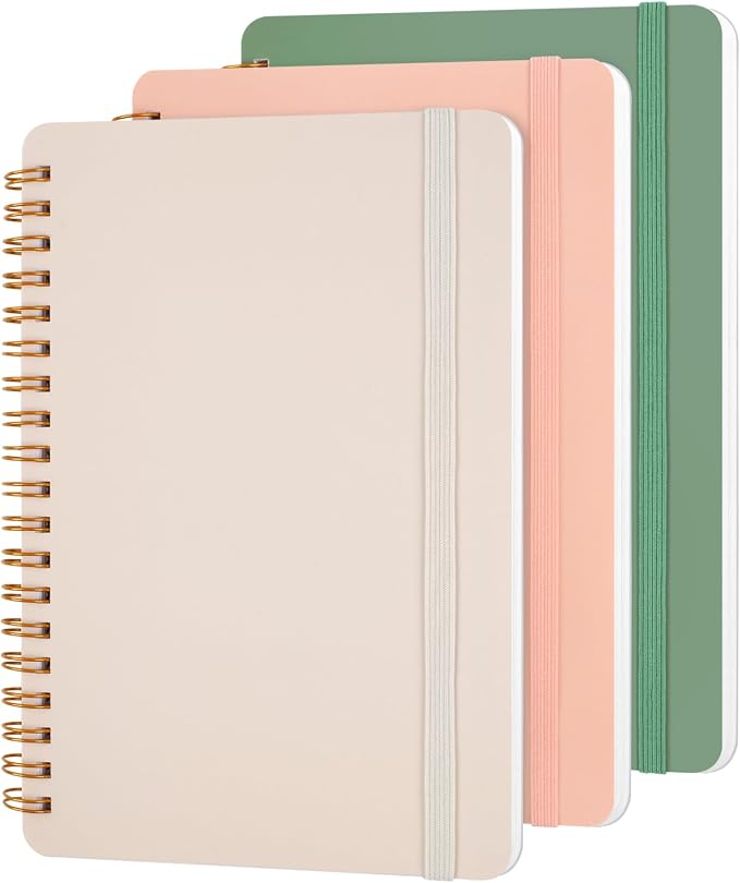 Utron 3 PCS Small Spiral Notebook 5x7, Notebooks by Utron