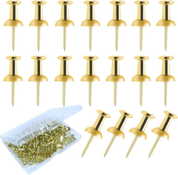100Pcs Push Pins Gold, Stick Pins by Unknown