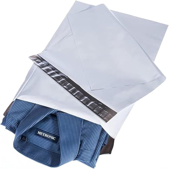 Metronic Poly Mailers 12x15.5 200 Pack White, Medium Size Shipping Bags by METRONIC