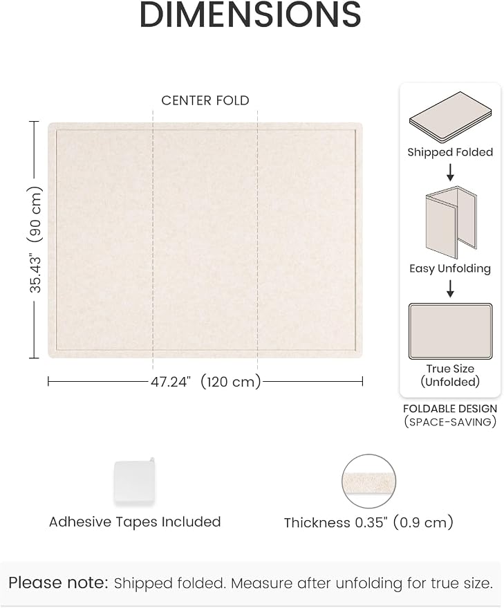 Fluxynara Large Bulletin Board, 47.2" x 35.4" Cork Board Alternative - Image 2