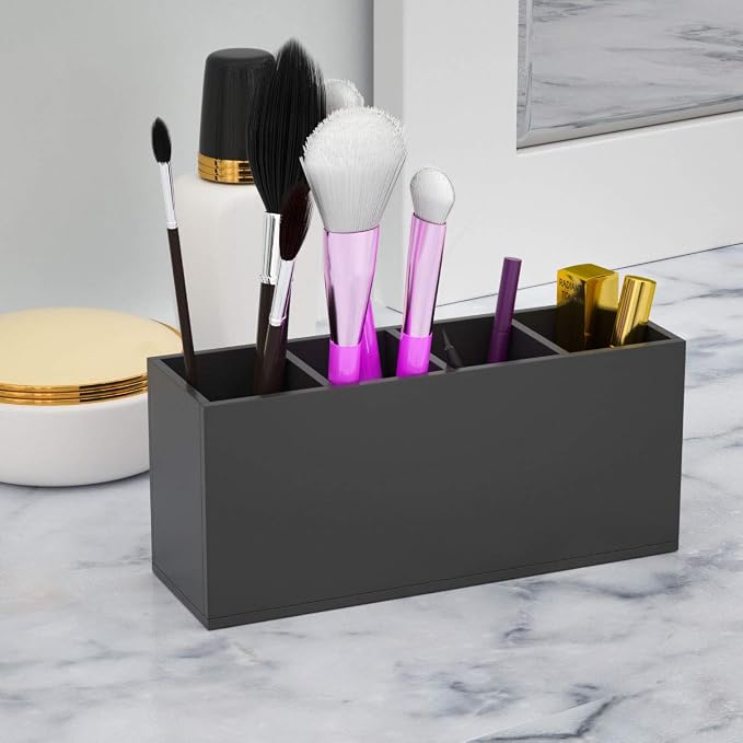 NIUBEE Acrylic Pen Holder 4 Compartments - Image 5