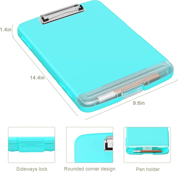 Piasoenc Clipboard with Storage, 8.5 x 11 Organization Box with Pen Holder and - Image 3
