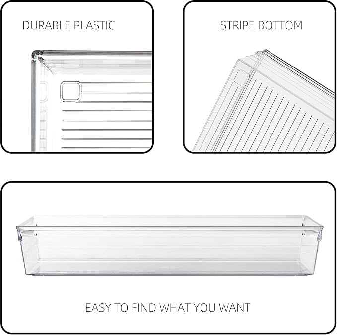 Clear Plastic Drawer Organizer Tray - Image 5