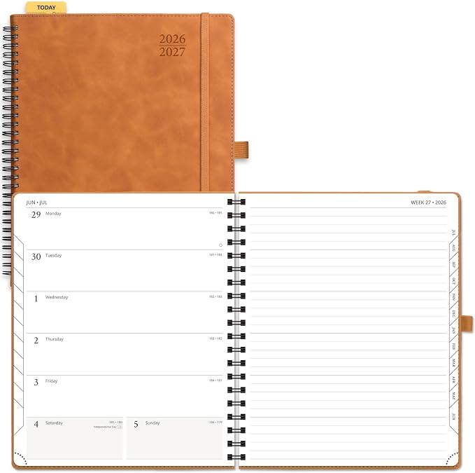 POPRUN Weekly Planner 2026-2027, Large-8.5" x 10.5", Academic Agenda 2026-2027 by POPRUN
