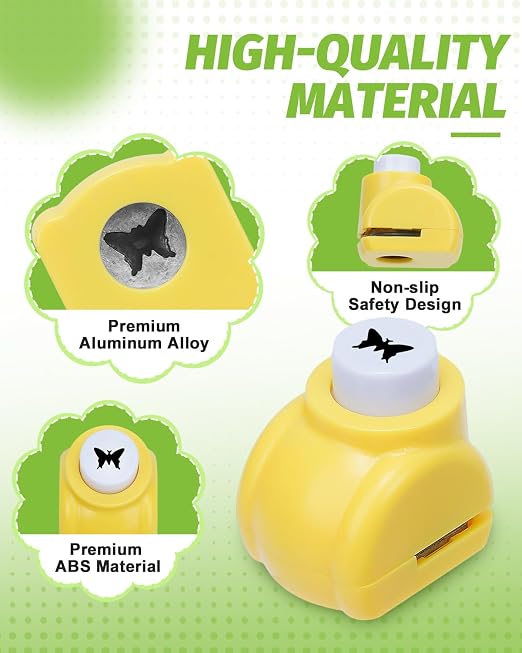 UCEC 20PCS Mini Hole Punch Shapes, Star Heart Paper Punches - Image 3