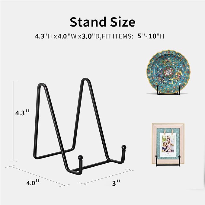 Kruodop 4 Pack 4" Metal Square Frame Easel Stands - Image 2