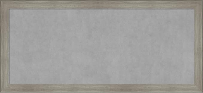 Amanti Art Grey Framed Magnetic Board 24x52 Oversize Vision Board by AmantiArt