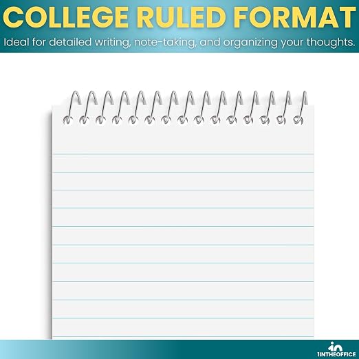 1InTheOffice Wirebound Memo Pads, 50 Sheets/Pad - Image 3