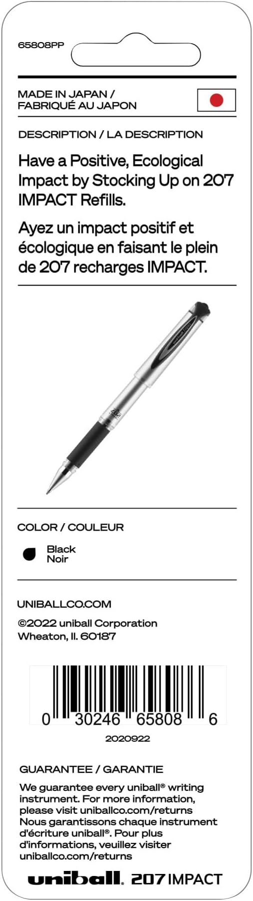 Uni-Ball 207 Impact Stick Pen Refills, 1.0mm Bold Point, 6 Pack - Image 4