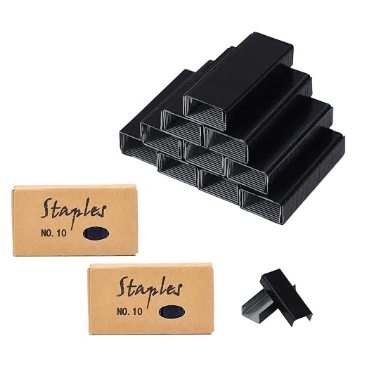 Black No.10 Staples Mini Staple Refill 1000/Box 2 Boxes/Pack 2000 Count #10 by MEIYITIAN