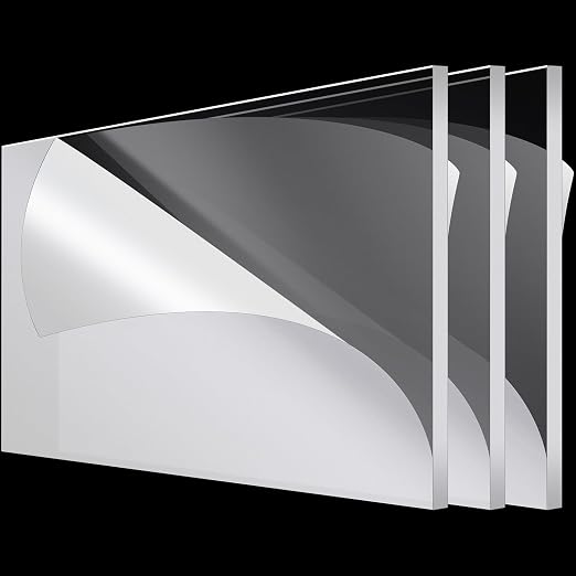 Roowest 3 Pcs 24'' x 36'' 1/4 Inch Thick Clear Acrylic Plexiglass Sheets by Roowest