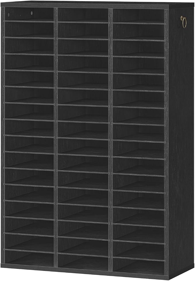 HOOBRO Literature Organizer, 48 Compartments Wooden Mail Organizer, Countertop by HOOBRO