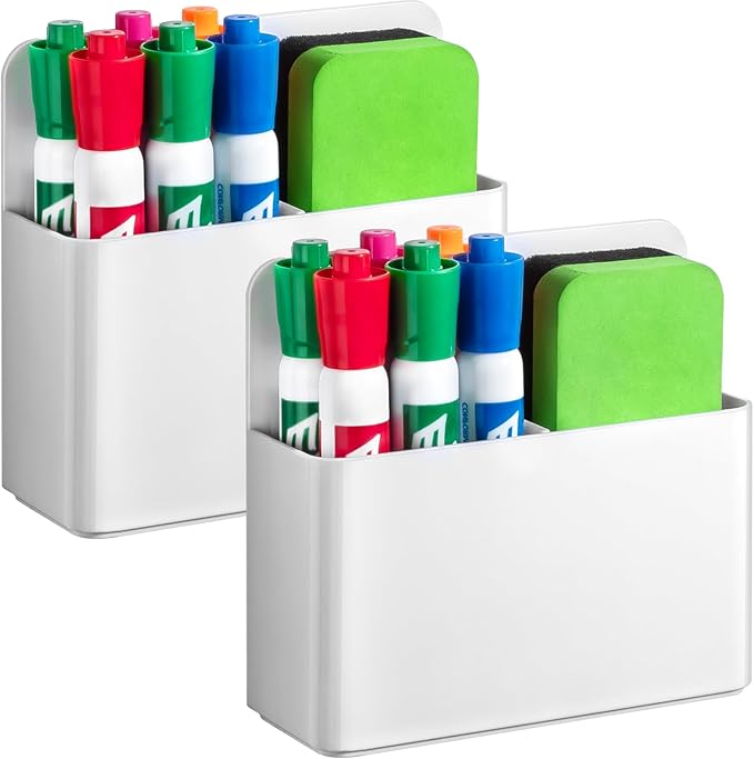 2 Pcs Magnetic Dry Erase Marker Holder by Banafich