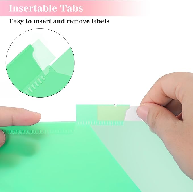 8-Tab Dividers for 3 Ring Binder, Subject Dividers, 3-Hole Plastics Sheets - Image 5