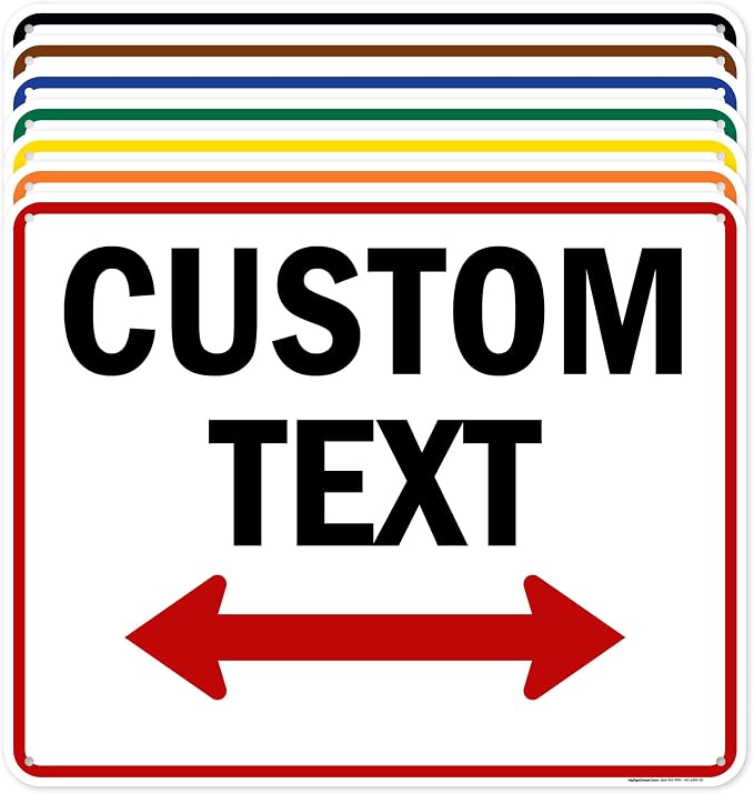 Custom Arrow, Custom Directional Sign, Two Way Arrow, 24x30 Inches, 55 mil by MySignCenter