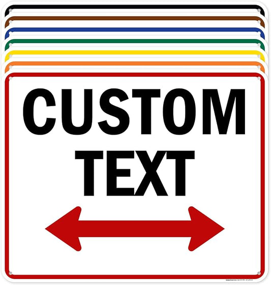 Custom Arrow, Custom Directional Sign, Two Way Arrow, 24x30 Inches, 55 mil by MySignCenter