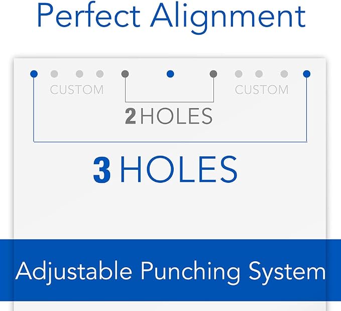 Swingline 3 Hole Punch, 40 Sheet Capacity Three Hole Puncher 3 Ring, Adjustable - Image 3