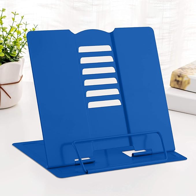 MSDADA Desk Book Stand Metal Reading Rest Book Holder Adjustable Cookbook by ColoryourlifewithMSDADA