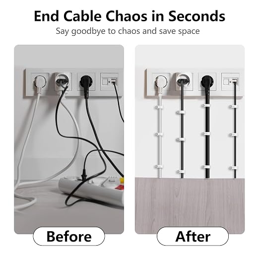 Jadaol Cable Clips with Nails, 400 Pack Cord Wire Clips, Nail-in Round Cable - Image 6