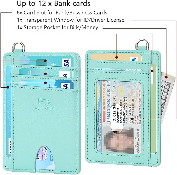 FurArt Slim Minimalist Wallet RFID Credit Card Holder - Image 6