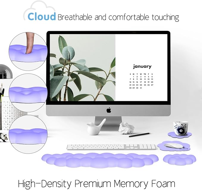 Cloud Wrist Rest Keyboard Palm Rest - Image 6