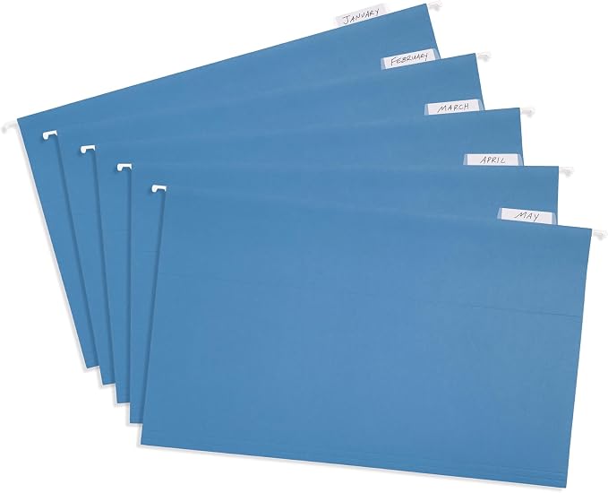 25 Blue Summit Supplies Legal Size Hanging File Folders - Image 5