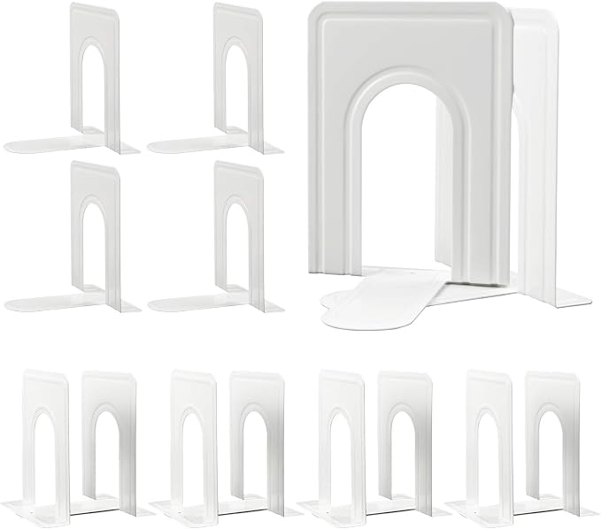 HappyHapi Book Ends, Non-Skid Metal Bookend Supports by Happyhapi