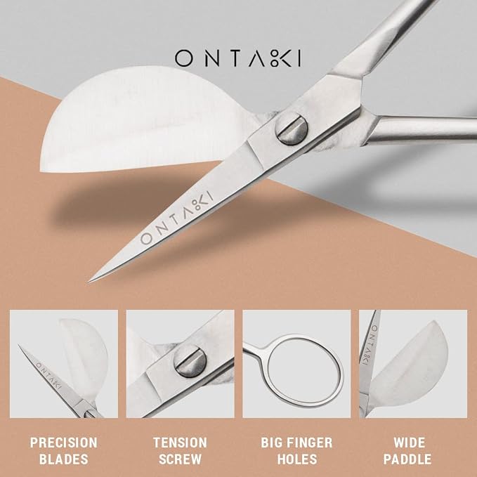 Ontaki Dual Bent Machine Embroidery Scissors - Image 3