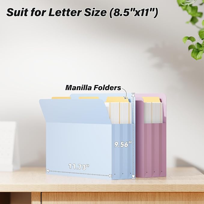 Ansook Expanding File Pockets 3.5" Expansion, 6 Pack Extra Capacity Poly File - Image 3