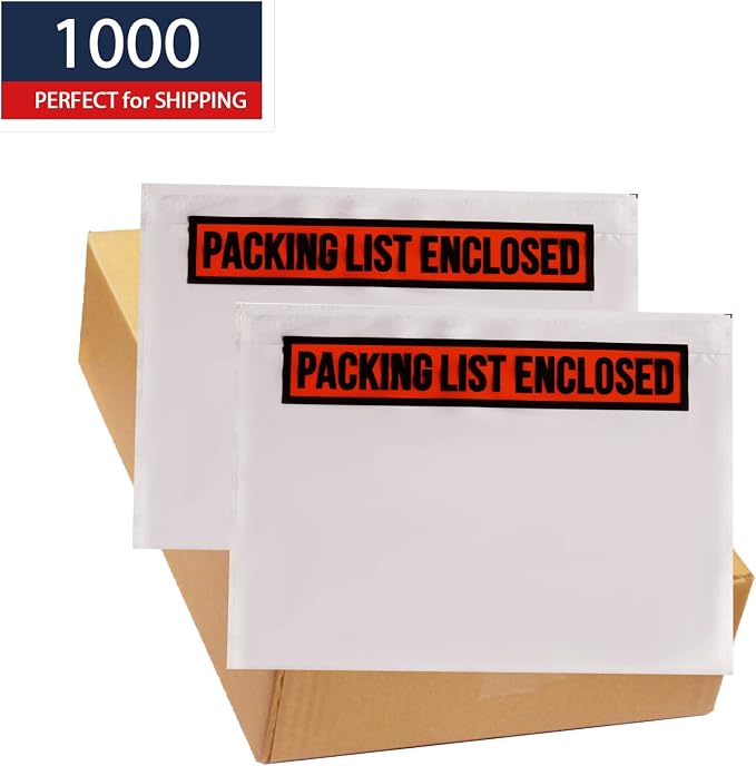 1000 PCS 7.5"x 5.5" Clear Self-Adhesive Packing List Envelopes - Image 6