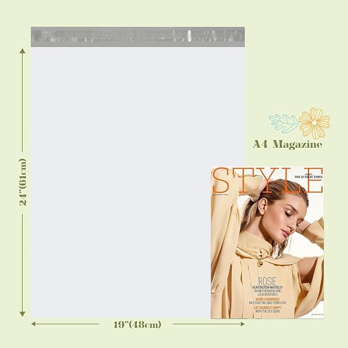 Fuxury 2000 Pcs 19x24" Poly Mailers, Waterproof Mailing Envelopes - Image 2